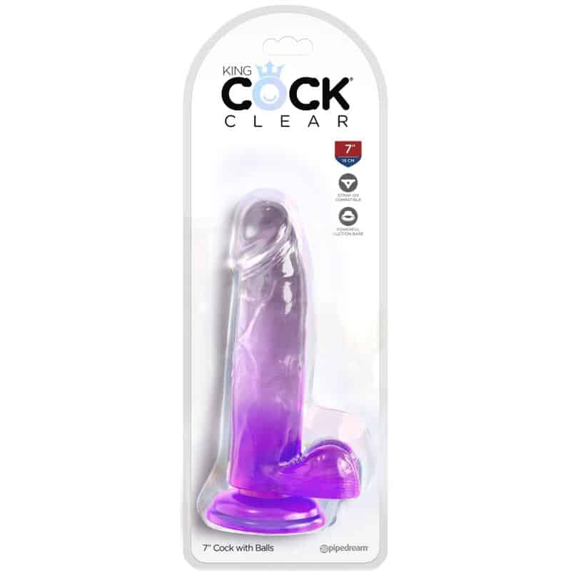 KING COCK - CLEAR PENE REALÍSTICO CON TESTÍCULOS 15.2 CM MORADO - piKanteo | Despierta tu lado más piKante Comprar KING COCK - CLEAR PENE REALÍSTICO CON TESTÍCULOS 15.2 CM MORADO al mejor precio - Envíos Discretos