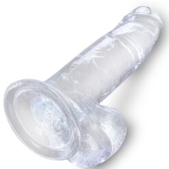 Comprar KING COCK - CLEAR PENE REALÍSTICO CON TESTÍCULOS 15.2 CM TRANSPARENTE al mejor precio - Envíos Discretos