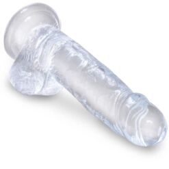Comprar KING COCK - CLEAR PENE REALÍSTICO CON TESTÍCULOS 15.2 CM TRANSPARENTE al mejor precio - Envíos Discretos