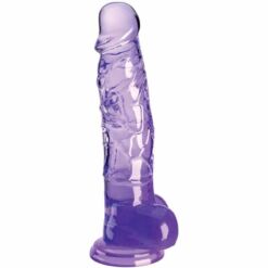 Comprar KING COCK - CLEAR PENE REALÍSTICO CON TESTÍCULOS 16.5 CM MORADO al mejor precio - Envíos Discretos