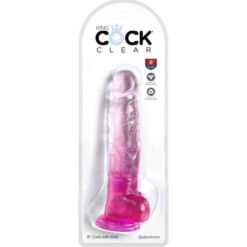 Comprar KING COCK - CLEAR PENE REALÍSTICO CON TESTÍCULOS 16.5 CM ROSA al mejor precio - Envíos Discretos