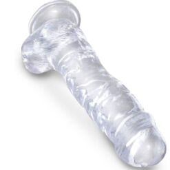 Comprar KING COCK - CLEAR PENE REALÍSTICO CON TESTÍCULOS 16.5 CM TRANSPARENTE al mejor precio - Envíos Discretos