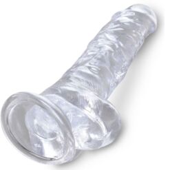 Comprar KING COCK - CLEAR PENE REALÍSTICO CON TESTÍCULOS 16.5 CM TRANSPARENTE al mejor precio - Envíos Discretos