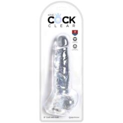 Comprar KING COCK - CLEAR PENE REALÍSTICO CON TESTÍCULOS 16.5 CM TRANSPARENTE al mejor precio - Envíos Discretos