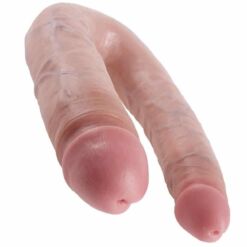 Comprar KING COCK - DILDO DOBLE PENETRACIÓN 17.8 CM NATURAL al mejor precio - Envíos Discretos