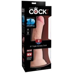 Comprar KING COCK - DILDO TRIPLE DENSIDAD 21.6 CM al mejor precio - Envíos Discretos