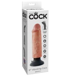 Comprar KING COCK - DILDO VIBRADOR 15.24 CM NATURAL al mejor precio - Envíos Discretos