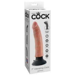 Comprar KING COCK - DILDO VIBRADOR 17.78 CM NATURAL al mejor precio - Envíos Discretos