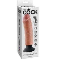 Comprar KING COCK - DILDO VIBRADOR 20.32 CM NATURAL al mejor precio - Envíos Discretos