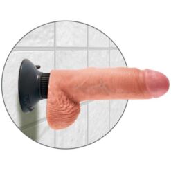 Comprar KING COCK - DILDO VIBRADOR CON TESTÍCULOS 17.78 CM NATURAL al mejor precio - Envíos Discretos