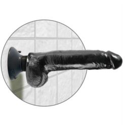 Comprar KING COCK - DILDO VIBRADOR CON TESTÍCULOS 23 CM NEGRO al mejor precio - Envíos Discretos