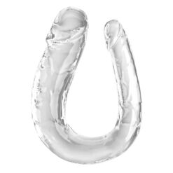 Comprar KING COCK - DOUBLE TROUBLE DILDO DOBLE 44 CM TRANSPARENTE al mejor precio - Envíos Discretos