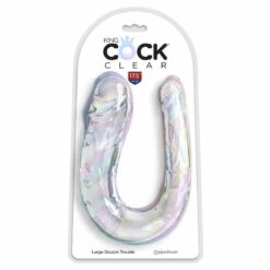 Comprar KING COCK - DOUBLE TROUBLE DILDO DOBLE 44 CM TRANSPARENTE al mejor precio - Envíos Discretos