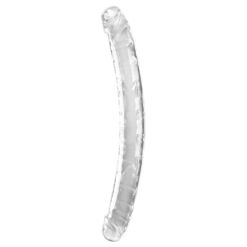 Comprar KING COCK - DOUBLE TROUBLE DILDO DOBLE 46 CM TRANSPARENTE al mejor precio - Envíos Discretos