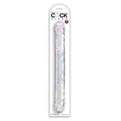 Comprar KING COCK - DOUBLE TROUBLE DILDO DOBLE 46 CM TRANSPARENTE al mejor precio - Envíos Discretos