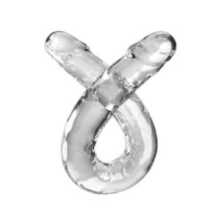 Comprar KING COCK - DOUBLE TROUBLE DILDO DOBLE 46 CM TRANSPARENTE al mejor precio - Envíos Discretos