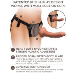 Comprar KING COCK - ÉLITE ARNÉS AJUSTABLE CONFORTABLE CON DILDO 17.8 CM al mejor precio - Envíos Discretos
