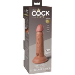 Comprar KING COCK - ÉLITE DILDO REALÍSTICO SILICONA 15.2 CM CARAMELO al mejor precio - Envíos Discretos