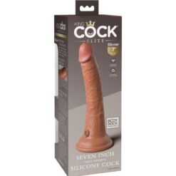 Comprar KING COCK - ÉLITE DILDO REALÍSTICO SILICONA 17.8 CM CARAMELO al mejor precio - Envíos Discretos