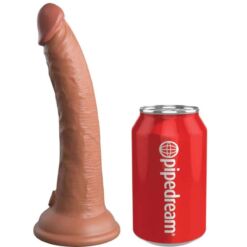 Comprar KING COCK - ÉLITE DILDO REALÍSTICO SILICONA 17.8 CM CARAMELO al mejor precio - Envíos Discretos