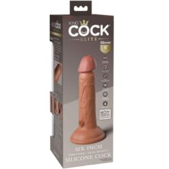 Comprar KING COCK - ÉLITE DILDO REALÍSTICO VIBRADOR & SILICONA 15.2 CM CARAMELO al mejor precio - Envíos Discretos