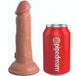 Comprar KING COCK - ÉLITE DILDO REALÍSTICO VIBRADOR & SILICONA 15.2 CM CARAMELO al mejor precio - Envíos Discretos