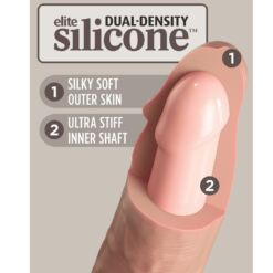 Comprar KING COCK - ÉLITE DILDO REALÍSTICO VIBRADOR & SILICONA CONTROL REMOTO 17.8 CM al mejor precio - Envíos Discretos