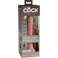 Comprar KING COCK - ÉLITE DILDO REALÍSTICO VIBRADOR & SILICONA CONTROL REMOTO 17.8 CM al mejor precio - Envíos Discretos
