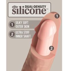 Comprar KING COCK - ÉLITE DILDO REALÍSTICO VIBRADOR & SILICONA CONTROL REMOTO 23 CM al mejor precio - Envíos Discretos