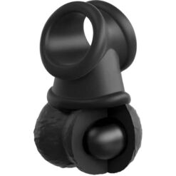 Comprar KING COCK - ELITE KIT ARNES AJUSTABLE DELUXE ANILLO CON TESTICULOS & DILDO 20.3 CM al mejor precio - Envíos Discretos