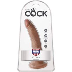 Comprar KING COCK - PENE REALÍSTICO 17.5 CM CARAMELO al mejor precio - Envíos Discretos