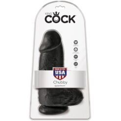 Comprar KING COCK - PENE REALÍSTICO CHUBBY 23 CM NEGRO al mejor precio - Envíos Discretos