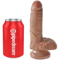 Comprar KING COCK - PENE REALÍSTICO CON TESTÍCULOS 13.2 CM CARAMELO al mejor precio - Envíos Discretos