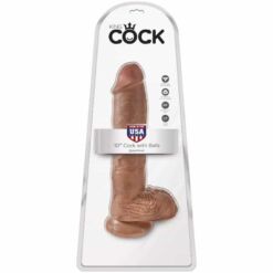Comprar KING COCK - PENE REALÍSTICO CON TESTÍCULOS 19.8 CM CARAMELO al mejor precio - Envíos Discretos