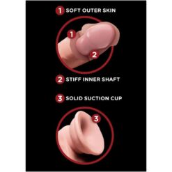 Comprar KING COCK - PLUS 3D DILDO SWINGING BALLS 15.2 CM NATURAL al mejor precio - Envíos Discretos