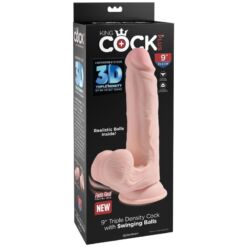Comprar KING COCK - PLUS 3D DILDO SWINGING BALLS 20.3 CM al mejor precio - Envíos Discretos