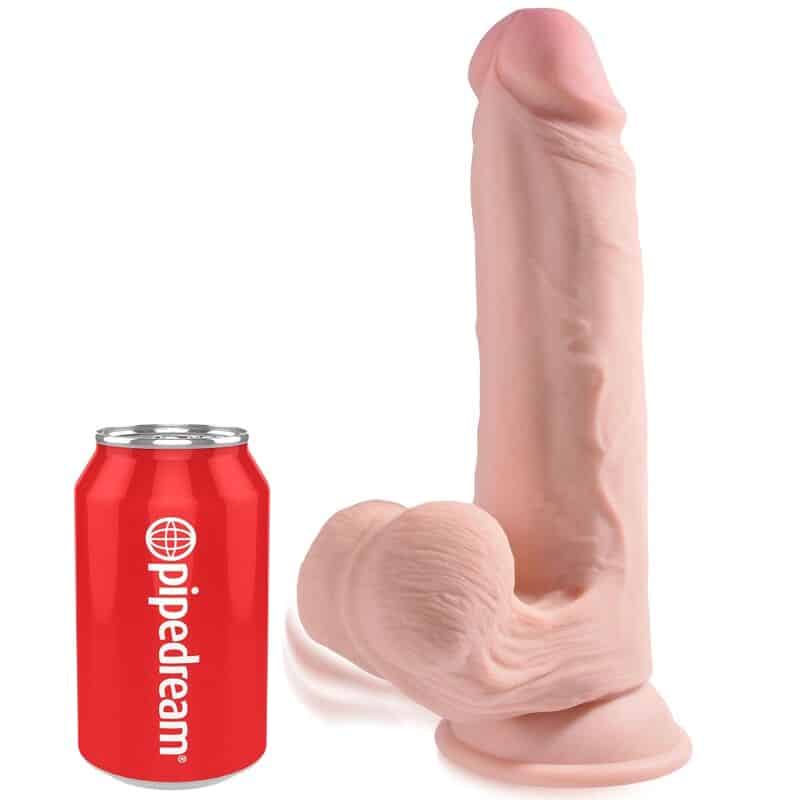 KING COCK - PLUS 3D DILDO SWINGING BALLS 20.3 CM - piKanteo | Despierta tu lado más piKante Comprar KING COCK - PLUS 3D DILDO SWINGING BALLS 20.3 CM al mejor precio - Envíos Discretos