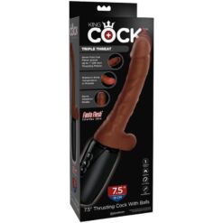 Comprar KING COCK - PLUS TRIPLE THREAT MARRÓN al mejor precio - Envíos Discretos