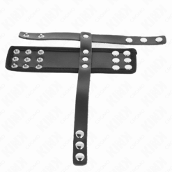 Comprar KINK - ANILLO JAULA PENE CUERO CON CORREA DIVISORIA DE BOLAS RECUBIERTO AJUSTABLE al mejor precio - Envíos Discretos