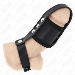 Comprar KINK - ANILLO JAULA PENE CUERO CON CORREA DIVISORIA DE BOLAS RECUBIERTO AJUSTABLE al mejor precio - Envíos Discretos