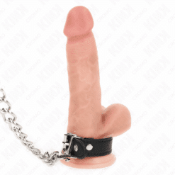 Comprar KINK - ANILLO PENE CUERO CON CORREA 21.5 X 2 CM Y CADENA METAL 60 CM al mejor precio - Envíos Discretos