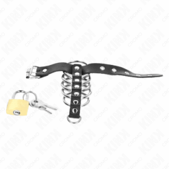 Comprar KINK - ANILLO PENE CUERO CORREA CON CERRADURA 21 X 2 CM Y 5 ANILLOS METAL DE 3 CM A 4 CM al mejor precio - Envíos Discretos