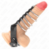 Comprar KINK - ANILLO PENE CUERO CORREA CON CERRADURA 21 X 2 CM Y 5 ANILLOS METAL DE 3 CM A 4 CM al mejor precio - Envíos Discretos