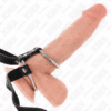 Comprar KINK - ANILLO PENE DOBLE METAL 3.8 CM A 5 CM CON CINTURÓN DE POLIPIEL 112 CM al mejor precio - Envíos Discretos