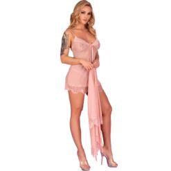 Comprar LIVCO CORSETTI FASHION - HYEONA 1710 BABYDOLL + TANGA ROSA XL al mejor precio - Envíos Discretos
