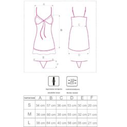 Comprar LIVCO CORSETTI FASHION - LUISE 1710 BABYDOLL + TANGA NEGRO S al mejor precio - Envíos Discretos