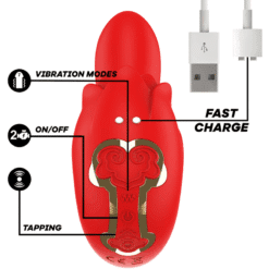 Comprar MIA - SELENA ESTIMULADOR VIBRATING + TAPPING ROJO al mejor precio - Envíos Discretos