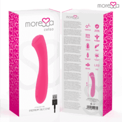Comprar MORESSA - CELSO MASAJEADOR DUO PUNTO G Y SUERO PELVICO PREMIUM SILICONE RECARGABLE al mejor precio - Envíos Discretos