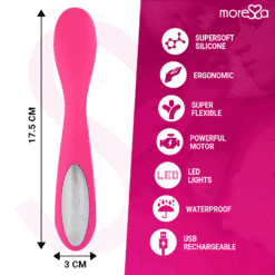 Comprar MORESSA - DRUSO MASAJEADOR DUO PUNTO G Y SUERO PELVICO PREMIUM SILICONE RECARGABLE al mejor precio - Envíos Discretos