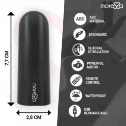 Comprar MORESSA - NIX POTENTE VIBRADOR MULTI JUEGOS CONTROL REMOTO NEGRO al mejor precio - Envíos Discretos